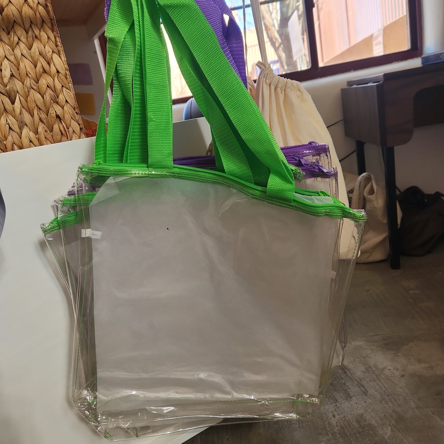 Bryson Vinyl clear plastic zip bag