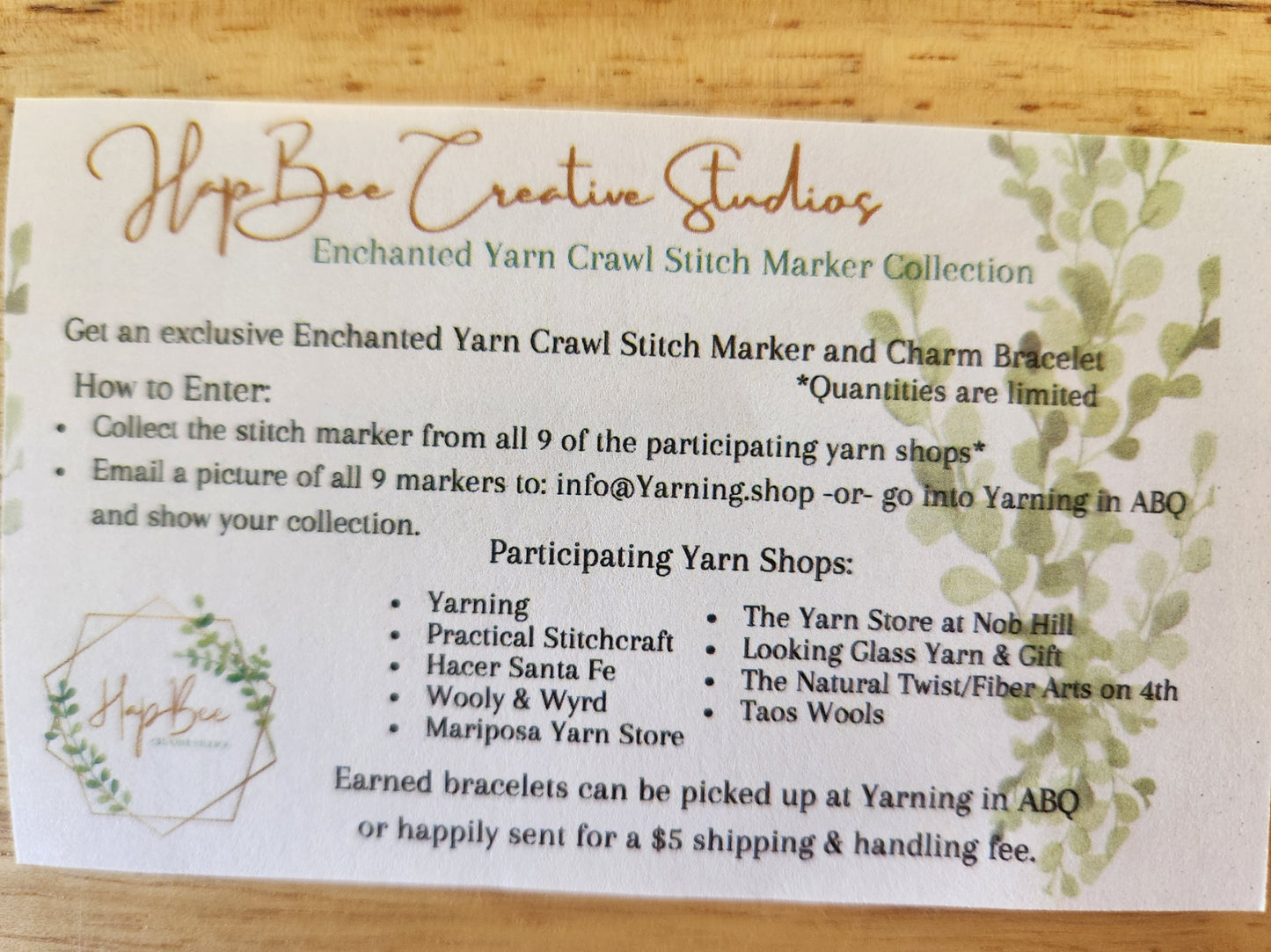 Hap-Bee EYC balloon stitch marker