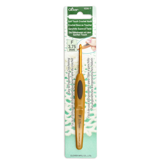 Clover soft touch crochet hook F