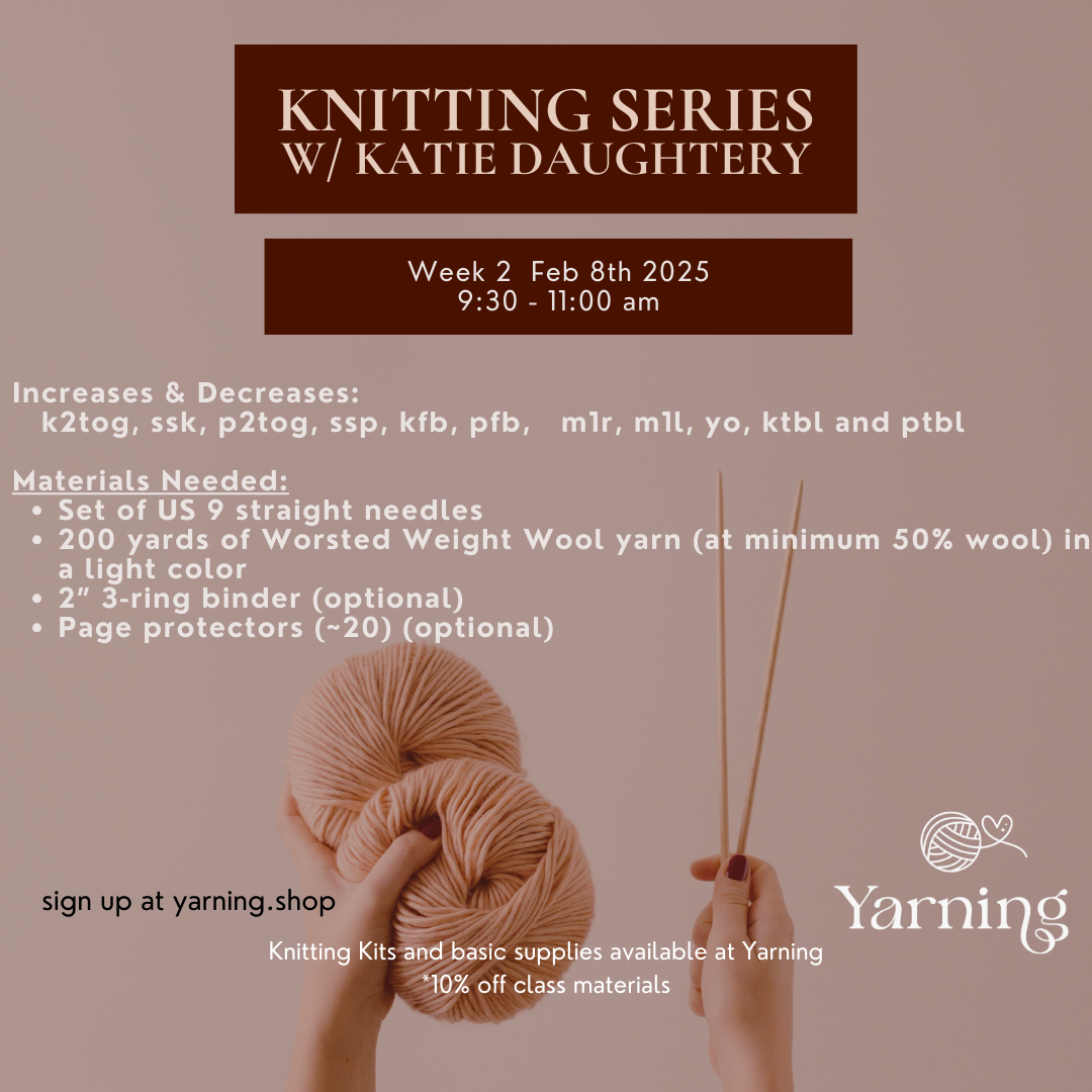 Knitting Series classes