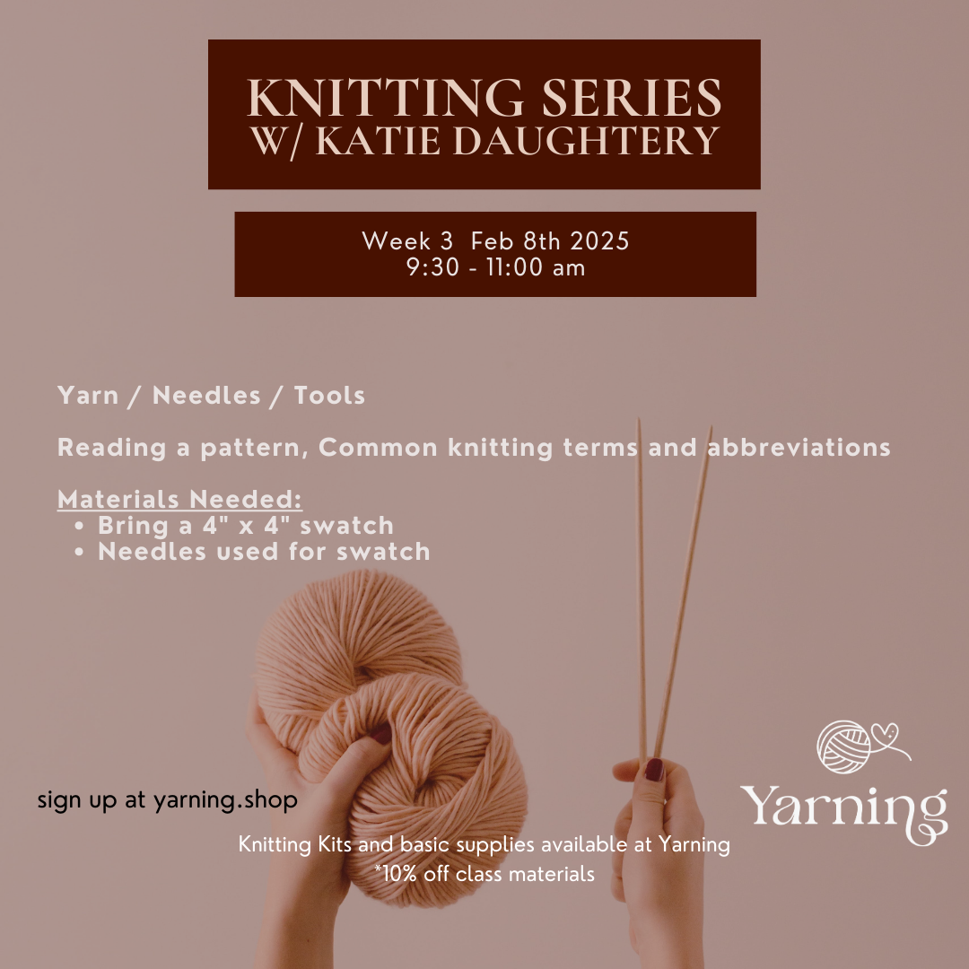 Knitting Series classes