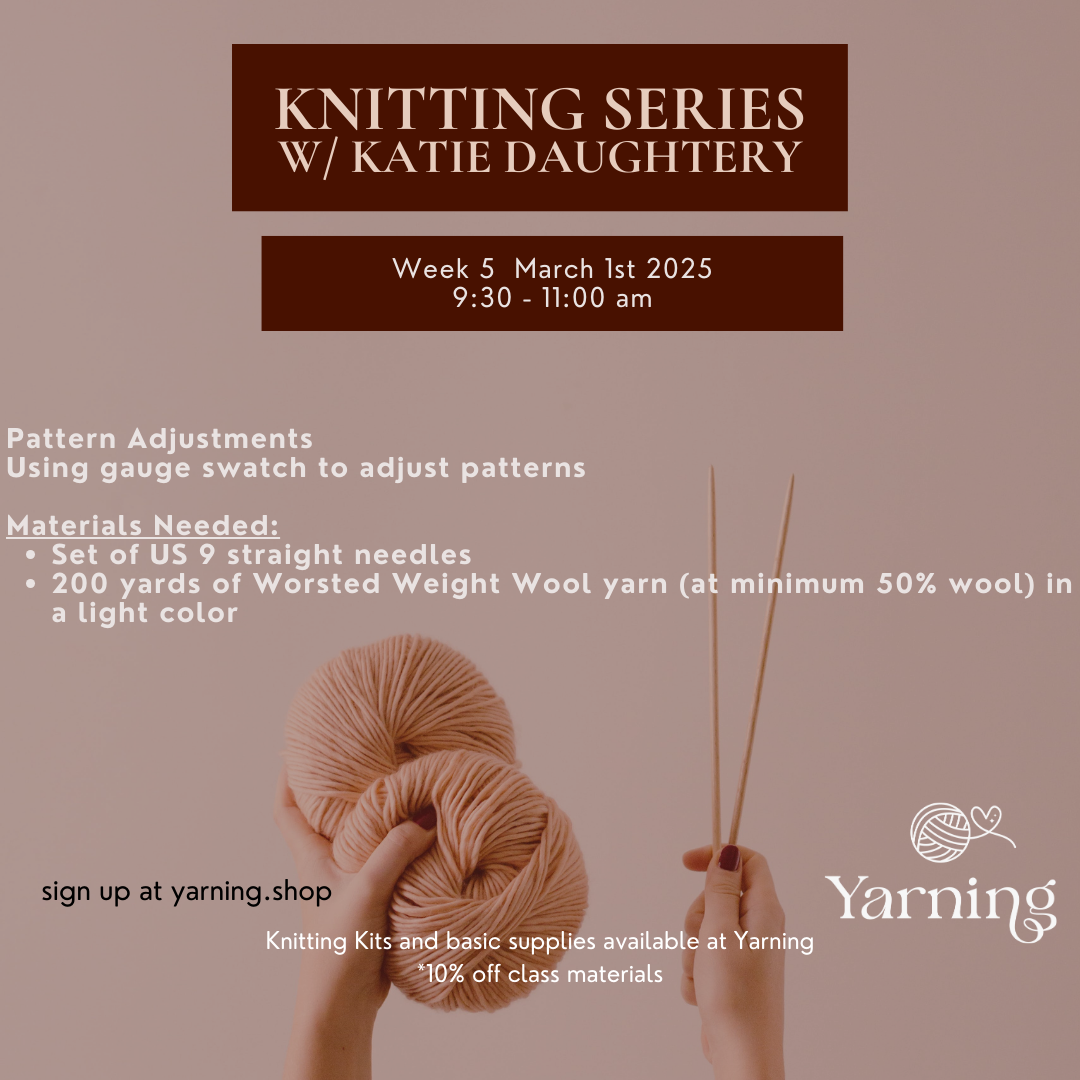 Knitting Series classes