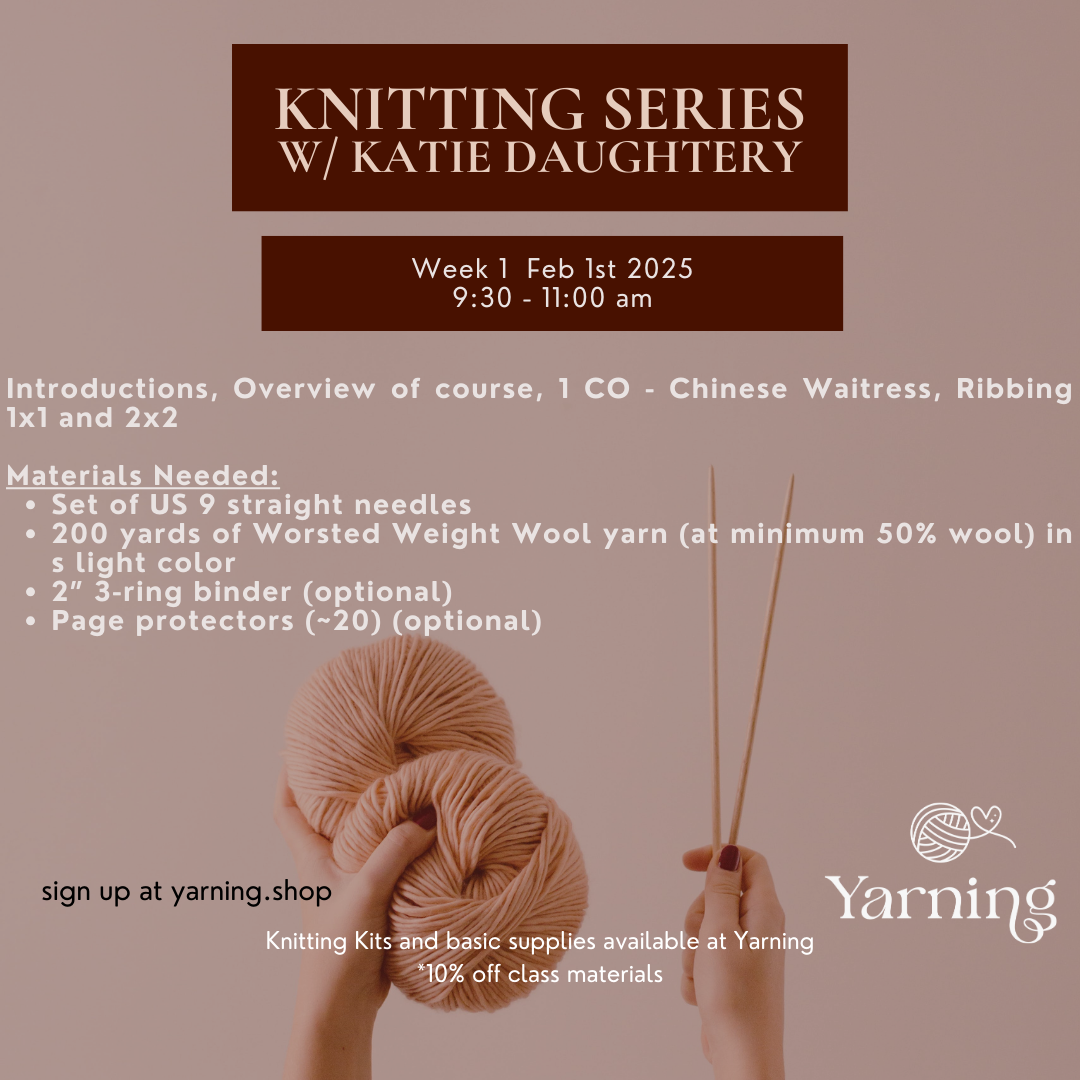 Knitting Series classes